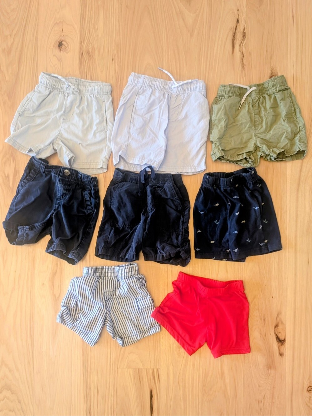 Boy Shorts Pack - Red, Navy, Olive, Light Blue